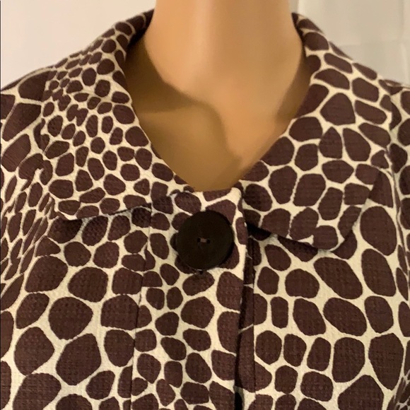 Josephine Chaus Blazer Brown and Cream - Picture 2 of 3